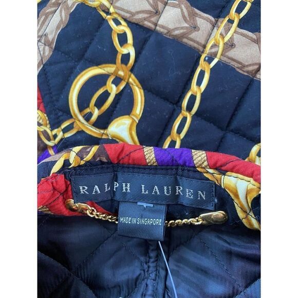 Ralph Lauren Black Label Equestrian Horse Bit Quilted Cotton Barn Jacket M - Picture 4 of 5